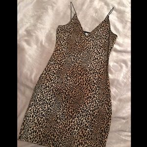 Cheetah print mini dress